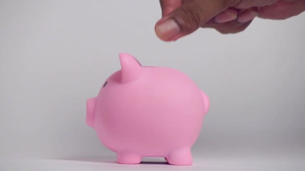 Bin Finansal Konsept Için Para Hesap Bankacılığı Tasarruf Bulanık Arka — Stok video