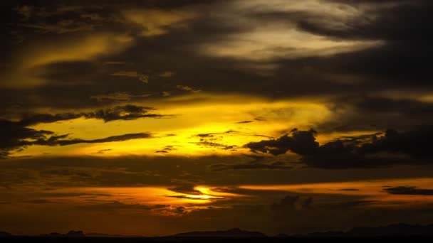 Time Lapse View Colorido Céu Dramático Pôr Sol Nascer Sol — Vídeo de Stock