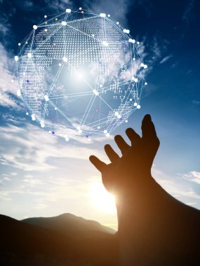 Teknoloji çağı, modern çağda teknoloji kullanımı, internet ağı ile bağlantı, internet ile iletişim, dünya çapında sınır tanımadan iletişim.