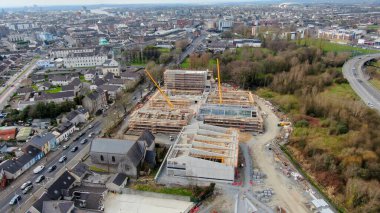 Limerick, Clare St., İrlanda 05, Mart 2023 Yeni kentsel kalkınma genişlemesi görüşü