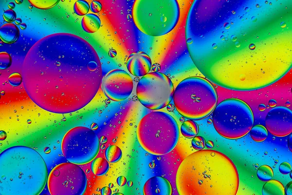 Abstraktes Makro Farbenfroher Hintergrund Von Und Wasser lizenzfreie Stockfotos