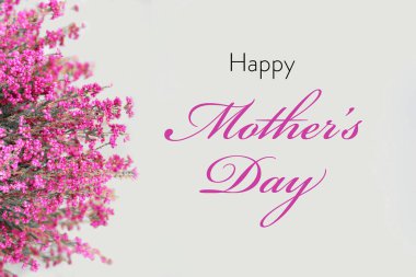 Mothers Day card with floral border clipart