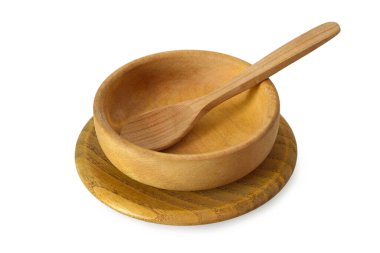 Beyaz arka plan üzerinde izole Ahşap mutfak eşyaları