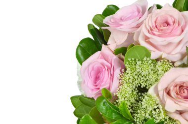 Beyaz arkaplanda izole edilmiş çiçek demeti