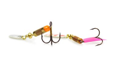 Fishing lures isolated on white background  clipart