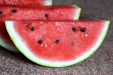 Karpuz dilimleri, yakın görüş.