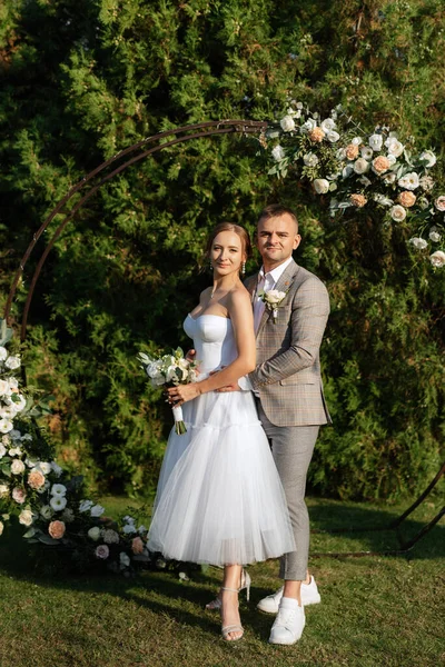Wedding Ceremony Newlyweds Glade Restaurant — Stockfoto