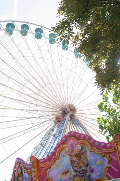 Carrusel Ferris Wheel Fair Tivoli Libori Paderborn Northrhine Westfalia Germany — Foto de Stock