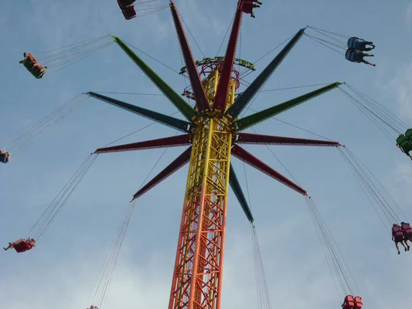 Carousel Ferris Wheel Fair Tivoli Libori Paderborn Northrhine Westfalia Germany — 스톡 사진