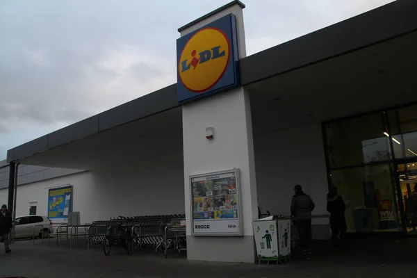 stock image paderborn, north rhine westphalia, germany, 30 january 2023, shop des discounter lidl,