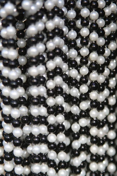 Nahaufnahme Einer Perlenkette Grafisch Mit Platz Für Den Eigenen Text — Stockfoto