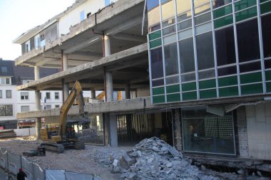 Paderborn, Nrw, Almanya, Şubat, 18, 2025, İflas nedeniyle mağaza Kaufhof 'un yıkımı