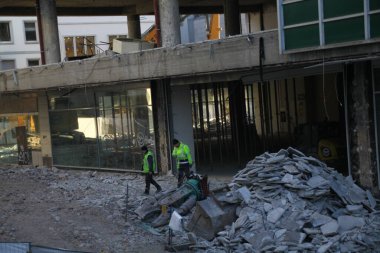 Paderborn, Nrw, Almanya, Şubat, 18, 2025, İflas nedeniyle mağaza Kaufhof 'un yıkımı