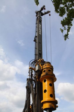 Paderborn, Kuzey Ren-Vestfalya, Almanya, 21 Mayıs 2025, Paderborn Üniversitesi 'nin genişletilmesi için inşaat çalışmaları,