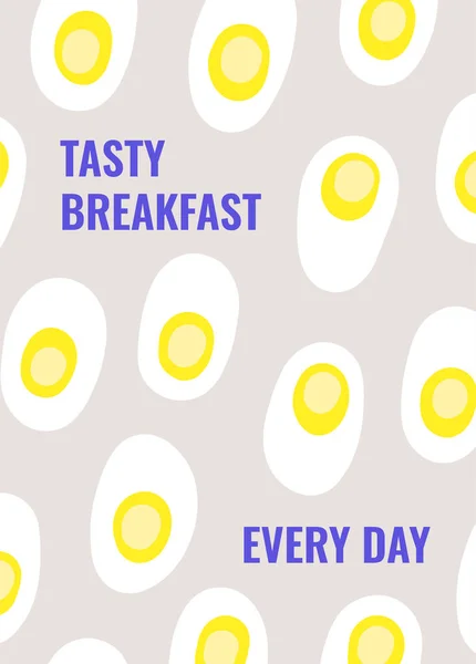 Ιστορικό Αυγά Doodle Αστεία Πινακίδα Στυλ Πανό Εξώφυλλο Αφίσα Φυλλάδιο — Διανυσματικό Αρχείο