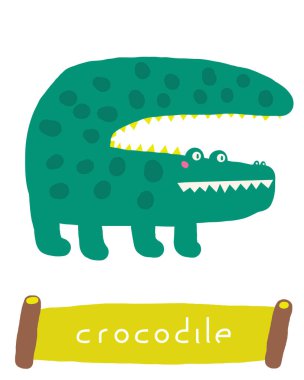 Eski Mısır nesnelerinin hafıza kartını öğren. Çocuklar için İngilizce kelimeler öğreniyorum. Timsah timsahlı, timsah timsahlı, güzel bir el çizimi eğitim kartı. Okul öncesi çöl öğrenme materyali