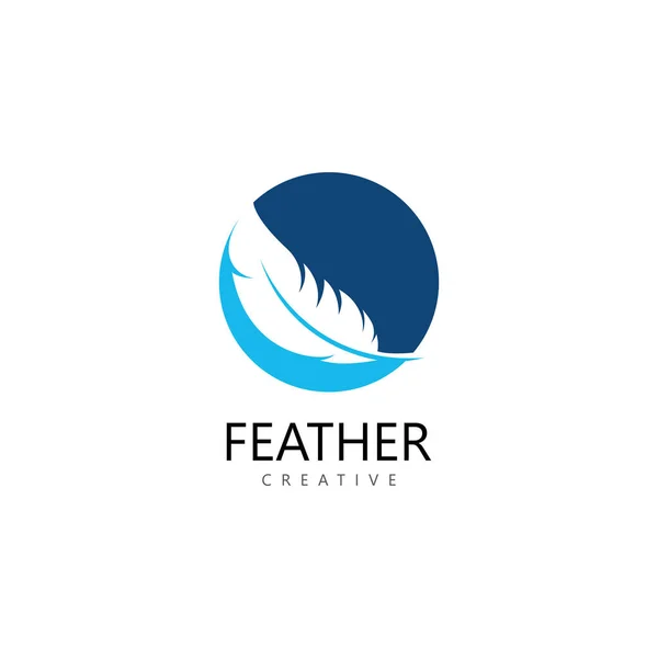 Stock vector feather logo icon vector template