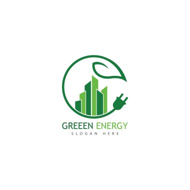 eko yeşil enerji logosu tasarım şablonu