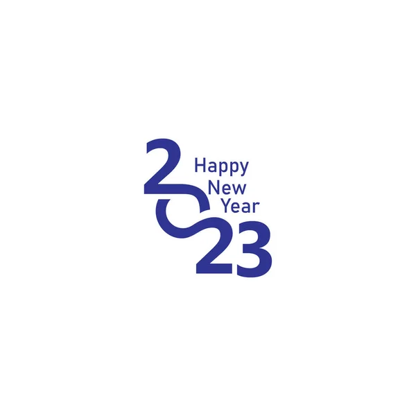 Boldog Évet 2023 Szöveges Logó Szimbólum Sablon — Stock Vector