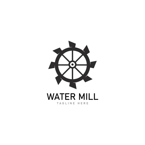 stock vector Water mill logo vector icon concept illustration design