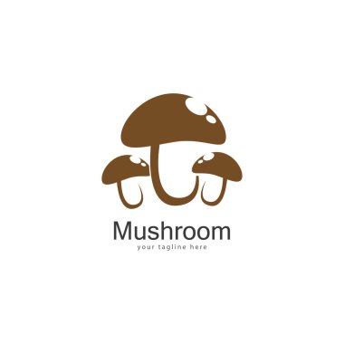 mantar logo vektör tasarım şablonu