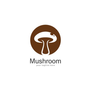 mantar logo vektör tasarım şablonu