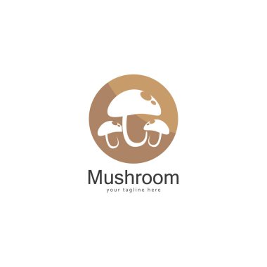 mantar logo vektör tasarım şablonu