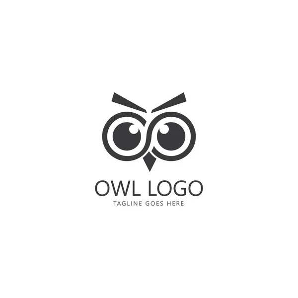 Modelo Design Logotipo Olho Coruja — Vetor de Stock