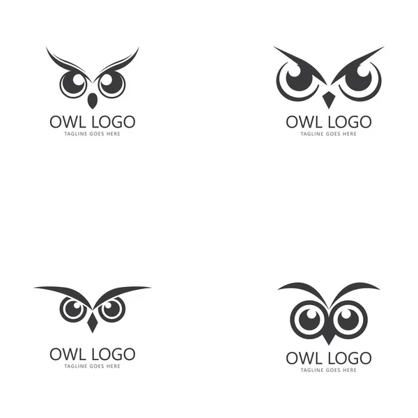 stock vector owl eye logo design template