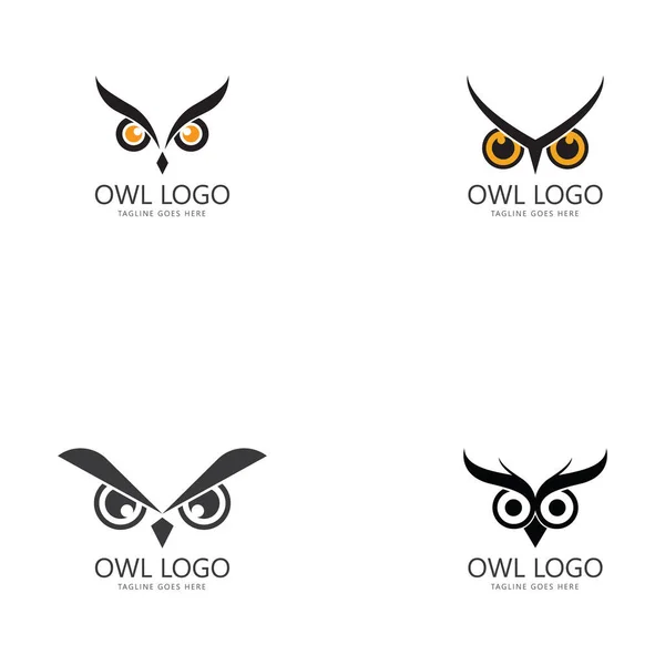 stock vector owl eye logo design template