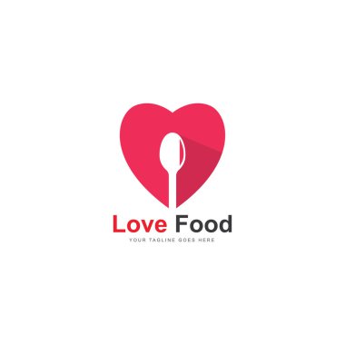 Love Food Logo Template Vector