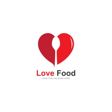 Love Food Logo Template Vector