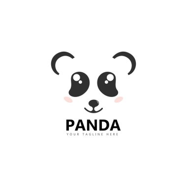 Panda logosu vektör çizimi