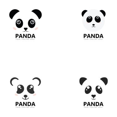 Panda logosu vektör çizimi