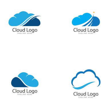 bulut logo vektör şablonu