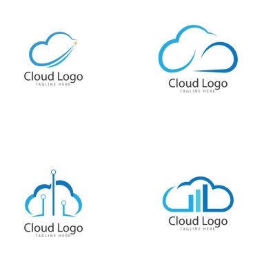 bulut logo vektör şablonu