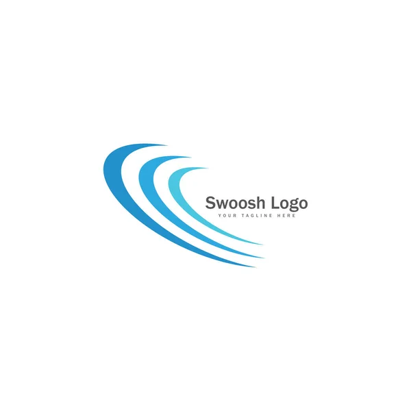 Abstrakcyjny Swoosh Logo Ikona Wektor Projekt Ilustracja — Wektor stockowy