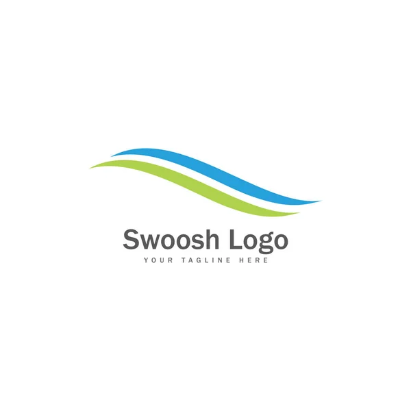 Abstrakcyjny Swoosh Logo Ikona Wektor Projekt Ilustracja — Wektor stockowy