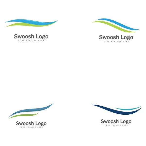 Abstrait Swoosh Logo Icône Vectoriel Design Illustration — Image vectorielle