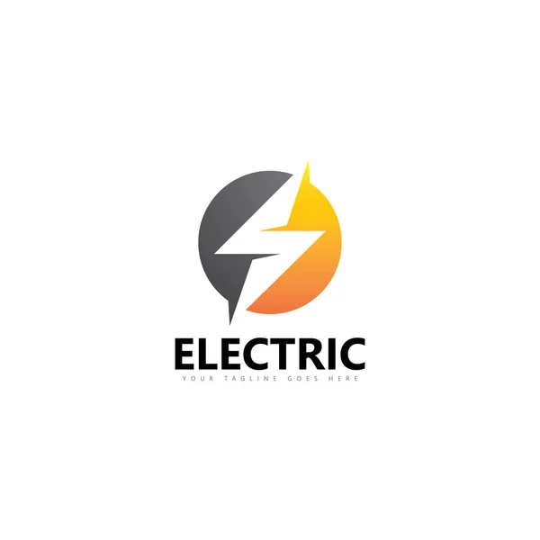 Шаблон Дизайну Емблеми Електричного Логотипу Кола — стоковий вектор