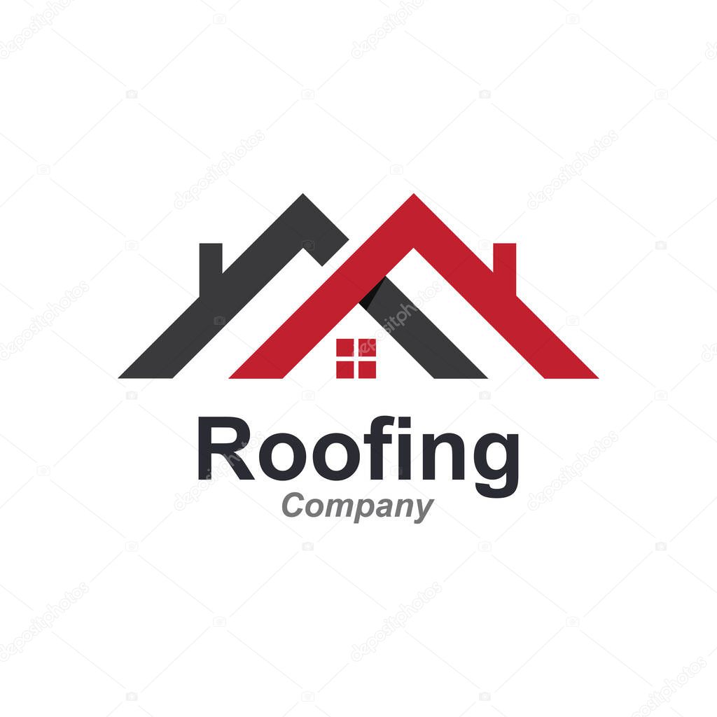 Roof house icon logo vector