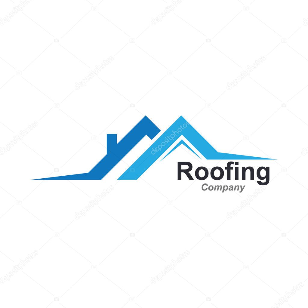 Roof house icon logo vector