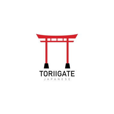 Japon Torii Kapıları logosu ve sembol tasarım simgesi