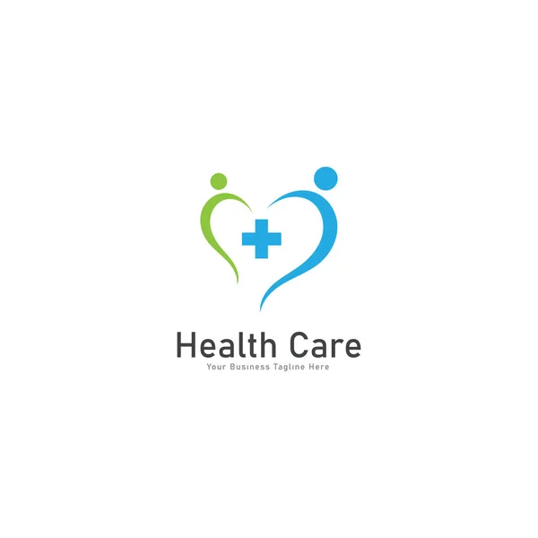 Modelo Logotipo Vetor Cuidados Saúde Modelo Design Logotipo Cuidados Médicos — Vetor de Stock