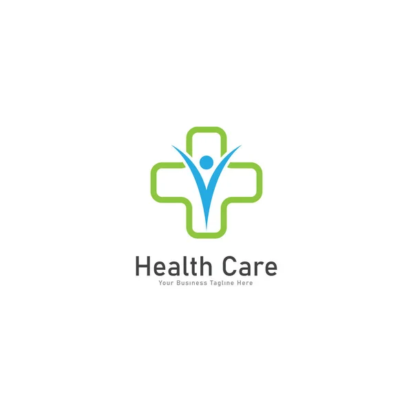 Modello Logo Vettoriale Assistenza Sanitaria Modello Progettazione Logo Sanitario Medico — Vettoriale Stock