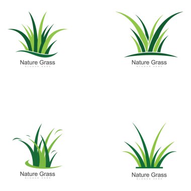 Doğa Çimeni logo tasarımı vektörü Creative Grass logo tasarımı Şablon İllüstrasyonu