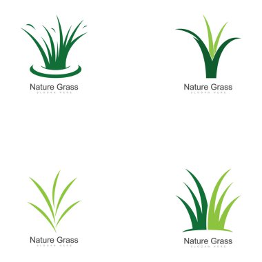 Doğa Çimeni logo tasarımı vektörü Creative Grass logo tasarımı Şablon İllüstrasyonu