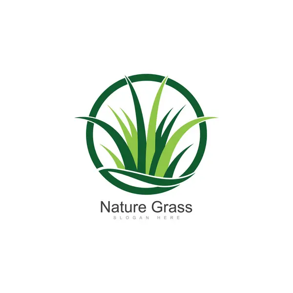 Naturaleza Hierba Logo Diseño Vector Creatividad Hierba Logo Diseño Plantilla — Vector de stock