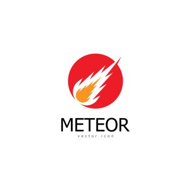 Meteor logo vektör şablonu tasarımı