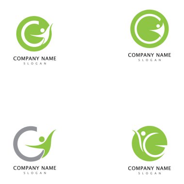 G harfi logo şablon simgesi sembolü
